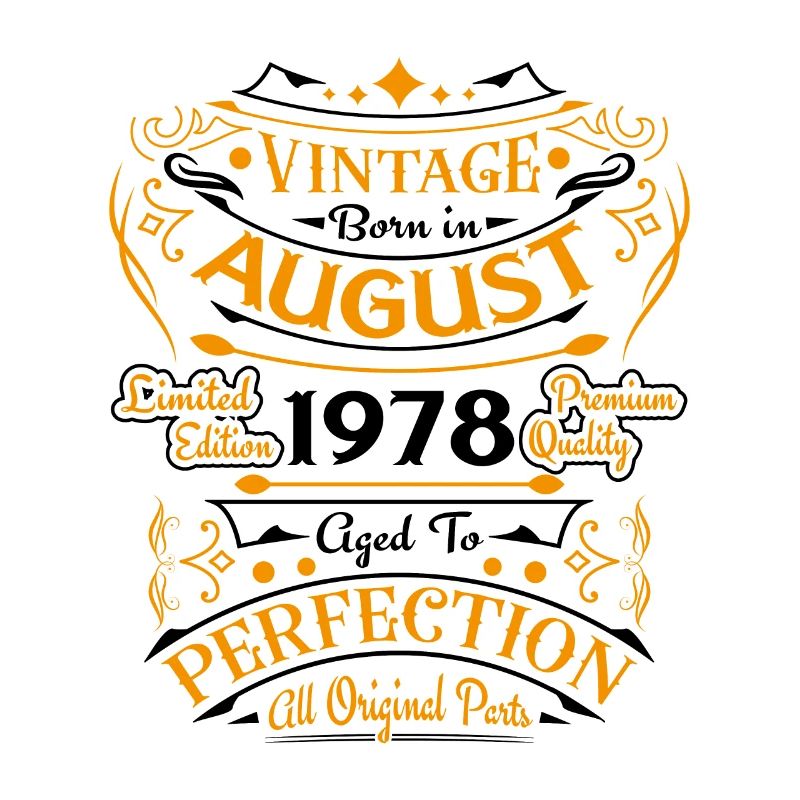 August 1978 Vintage Retro Jubiläum