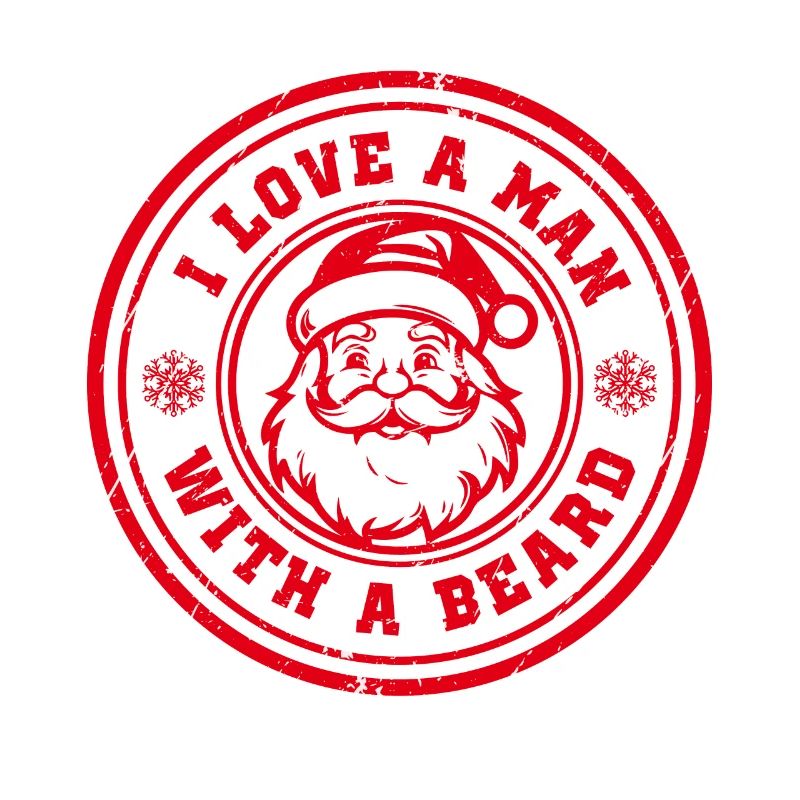 Ich liebe einen Mann mit einem Bart Weihnachtsmann Weihnachten