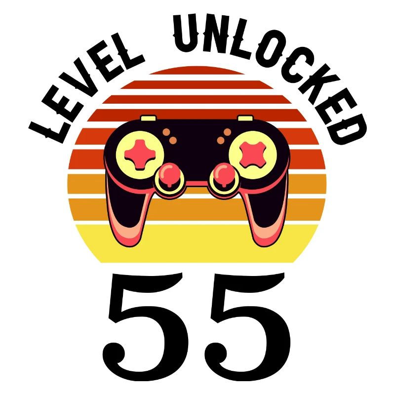 Level 55 unlocked 55 Birthday 55 years old