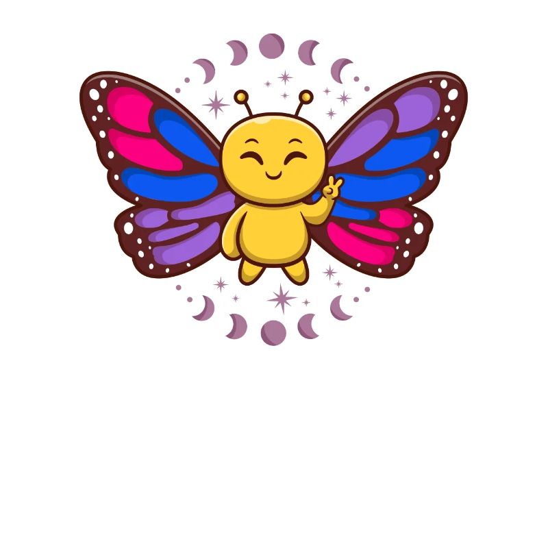 Bisexuel Drapeau Monarque Papillon Insecte Subtil