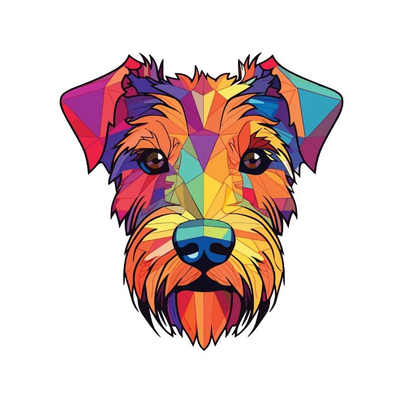 Sporting Lucas Terrier Hunderasse Aquarellglas