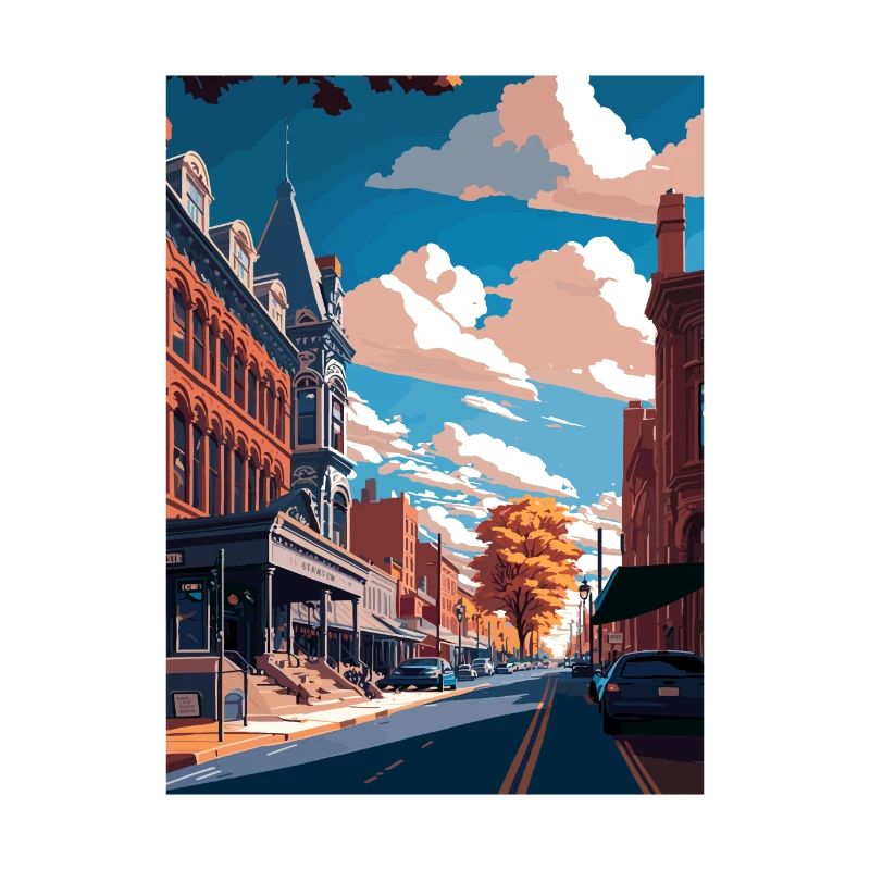Affiche de voyage du comté de Lancaster en Pennsylvanie