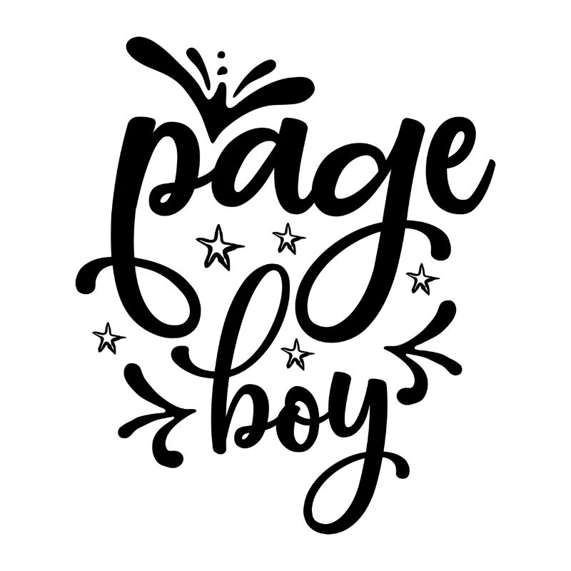 Page garçon - conception de mariage
