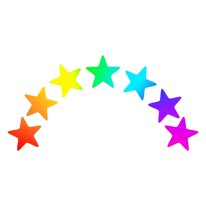 bunte Sterne - Regenbogen Farbverlauf