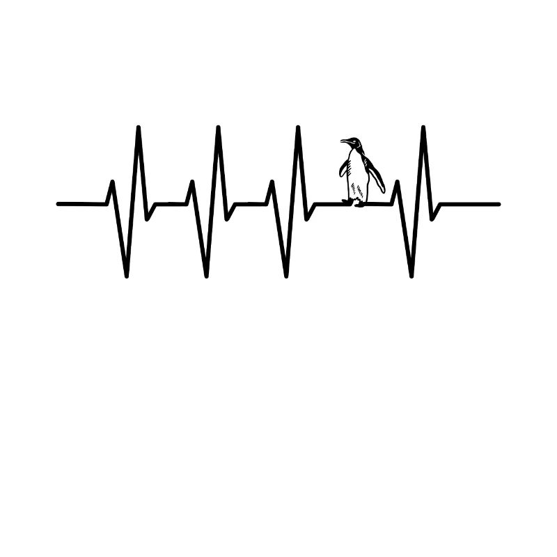 Pinguin Vogel Herzschlag Herzfrequenz Ekg