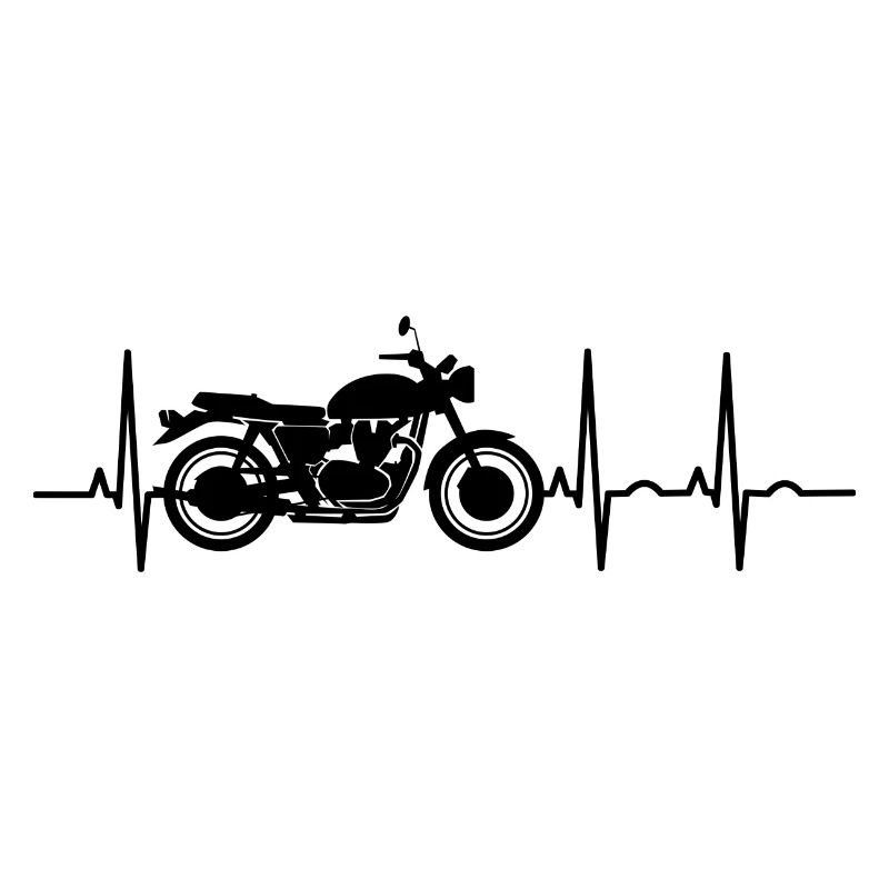 Motorcyclist Biker Motorcycle ECG Chopper Bobber