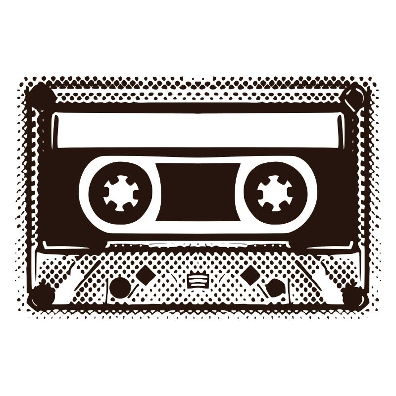 Retro cassette mixtape for labeling