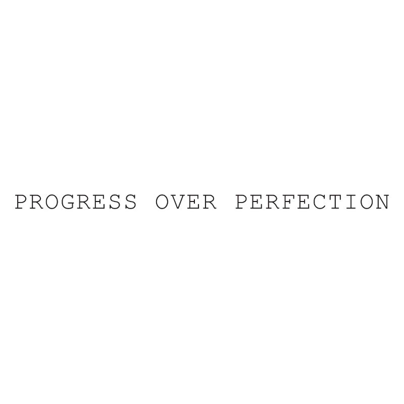 progress perfection geschenk geschenkidee