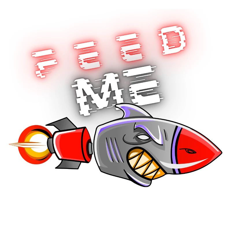 Feed me, hungry shark rocket