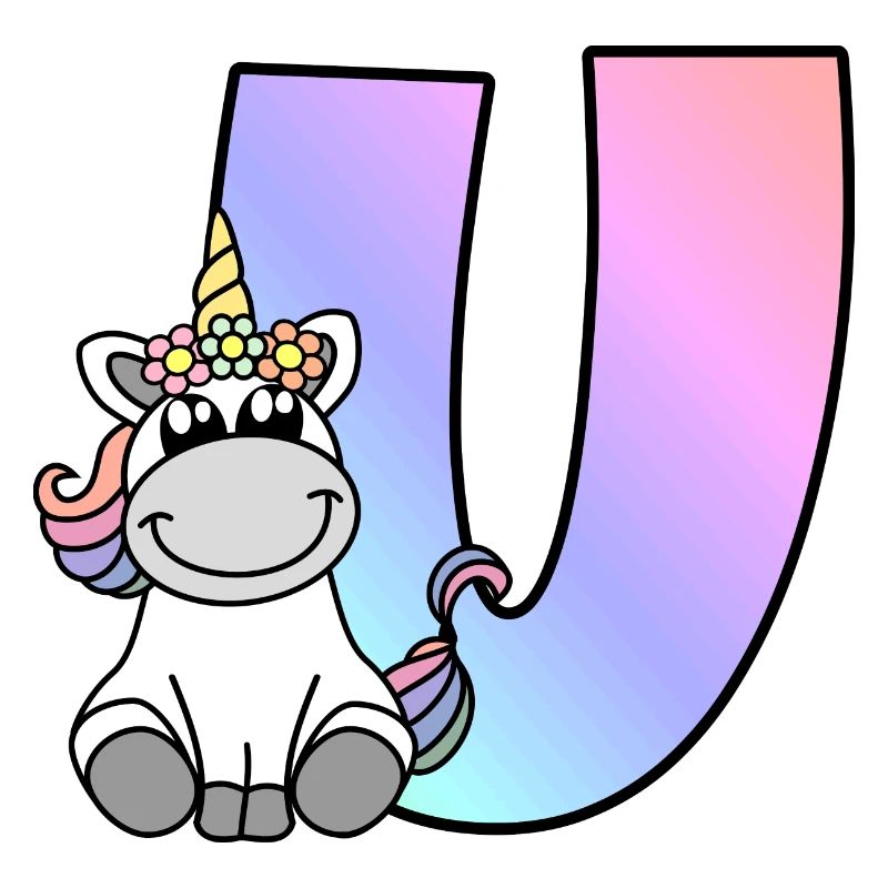 Einhorn Buchstabe U