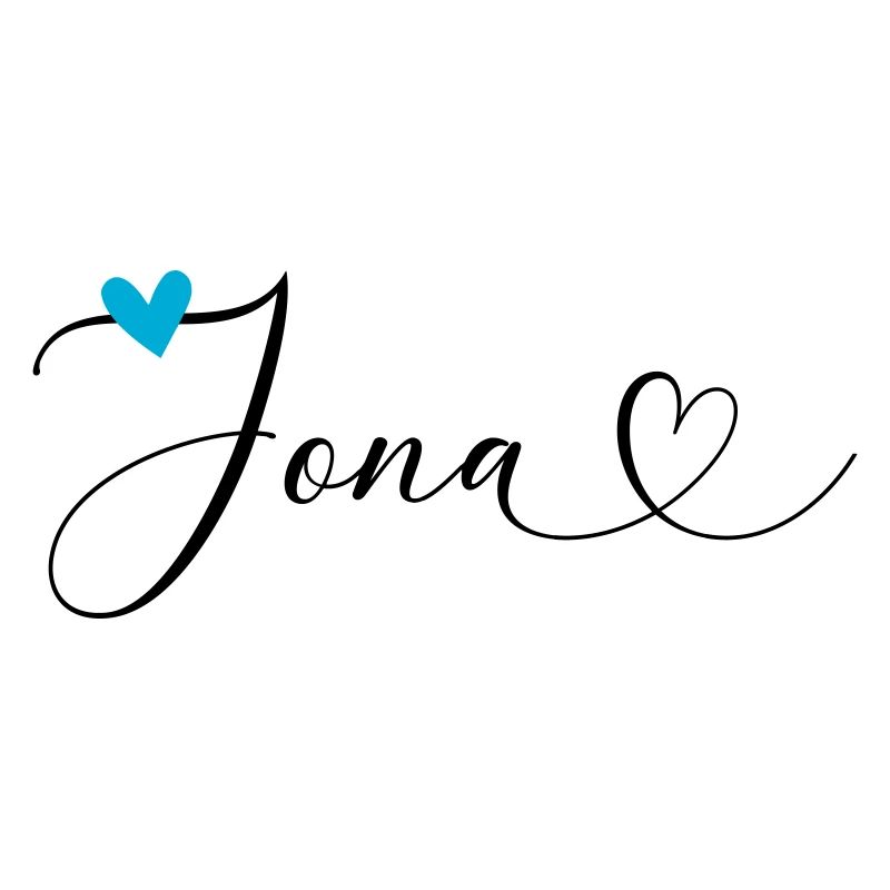 Jona Name First name Calligraphy Heart