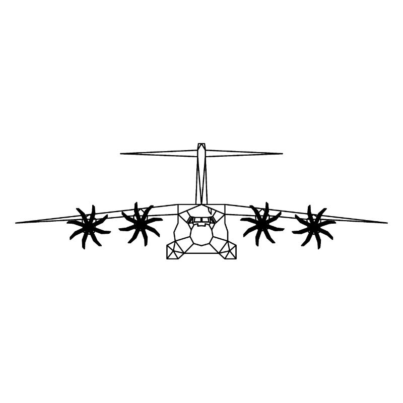 Low Polygon Militär Transporter Flugzeug