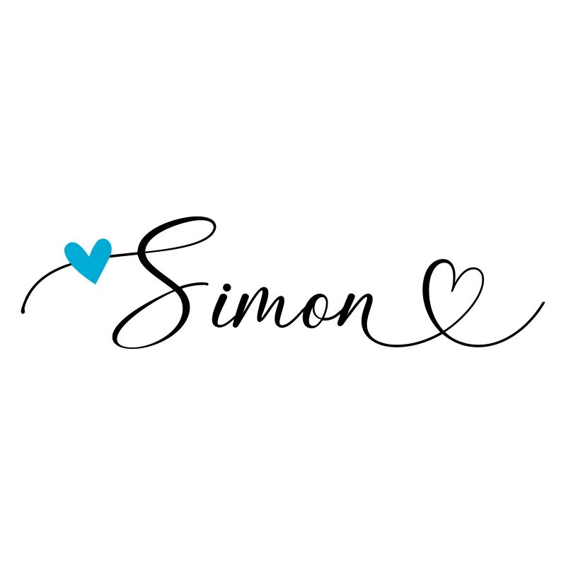 Simon Last name First name Calligraphy heart