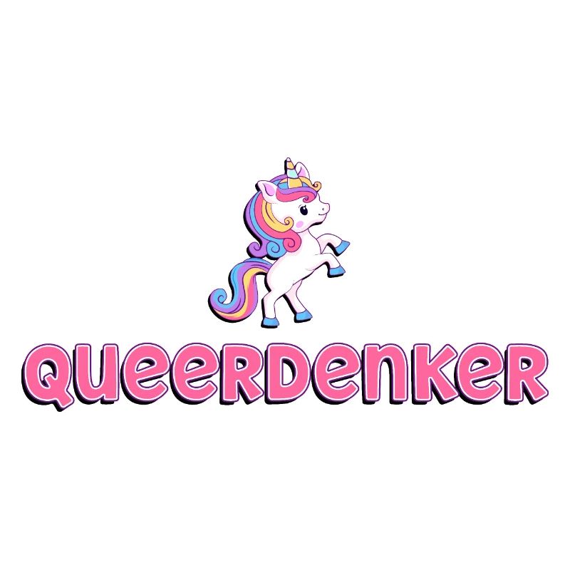 LGBTQ+ - "QUEERDenker mit Einhorn pink"
