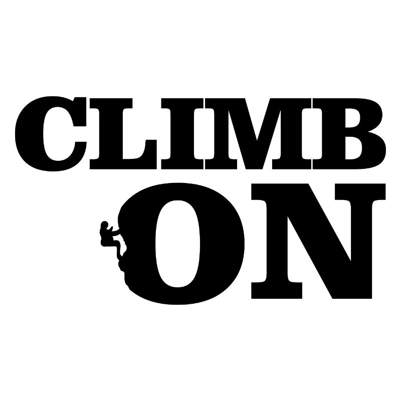 Climb On Graphic Climbing Boulder Rock Climber Mou