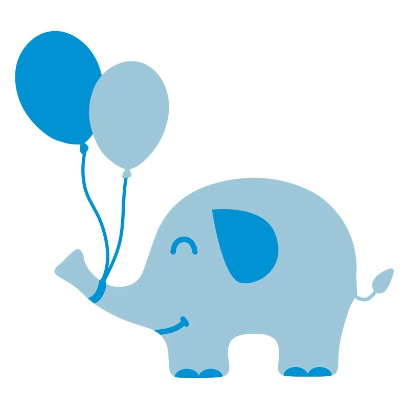 Doux drôle d'éléphant de bébé avec des ballons
