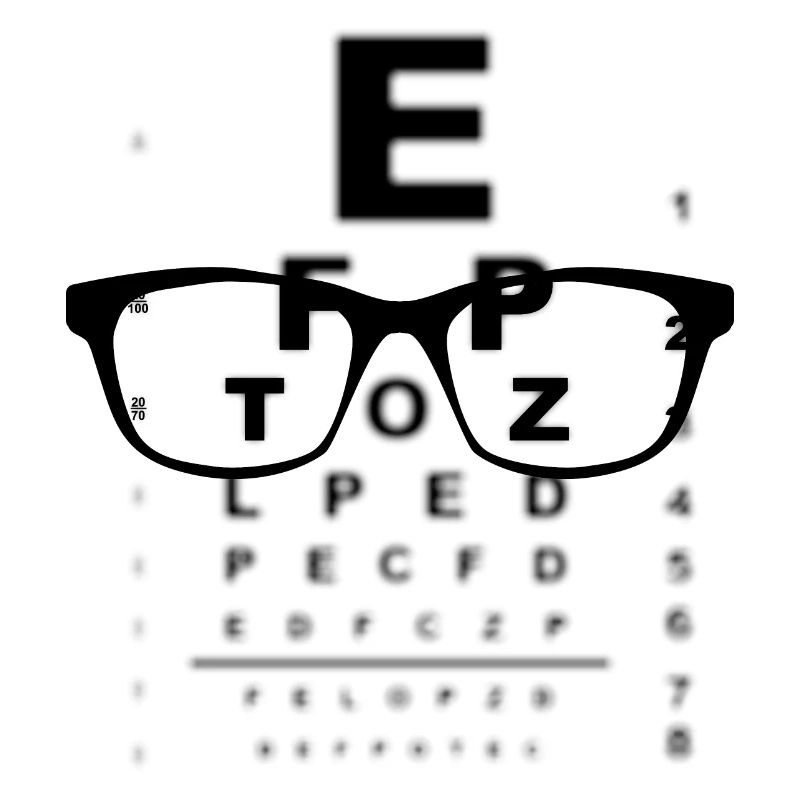 New glasses eye test chart
