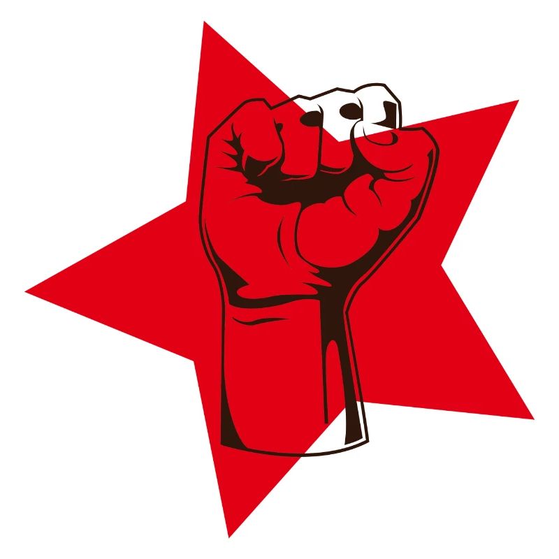 Cooles Rote Kommunist Faust Hand Protest Geschenk