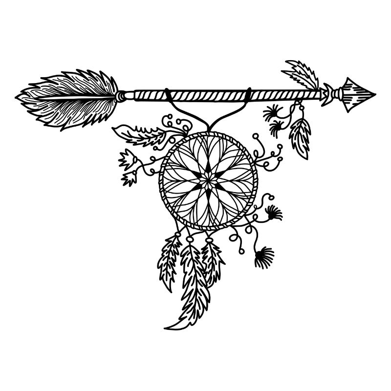 Dream catcher indian arrow feathers gift idea