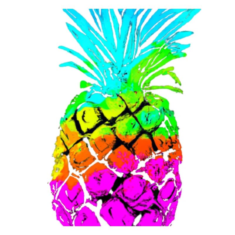 Ananas bunt Geschenkidee Obst cool