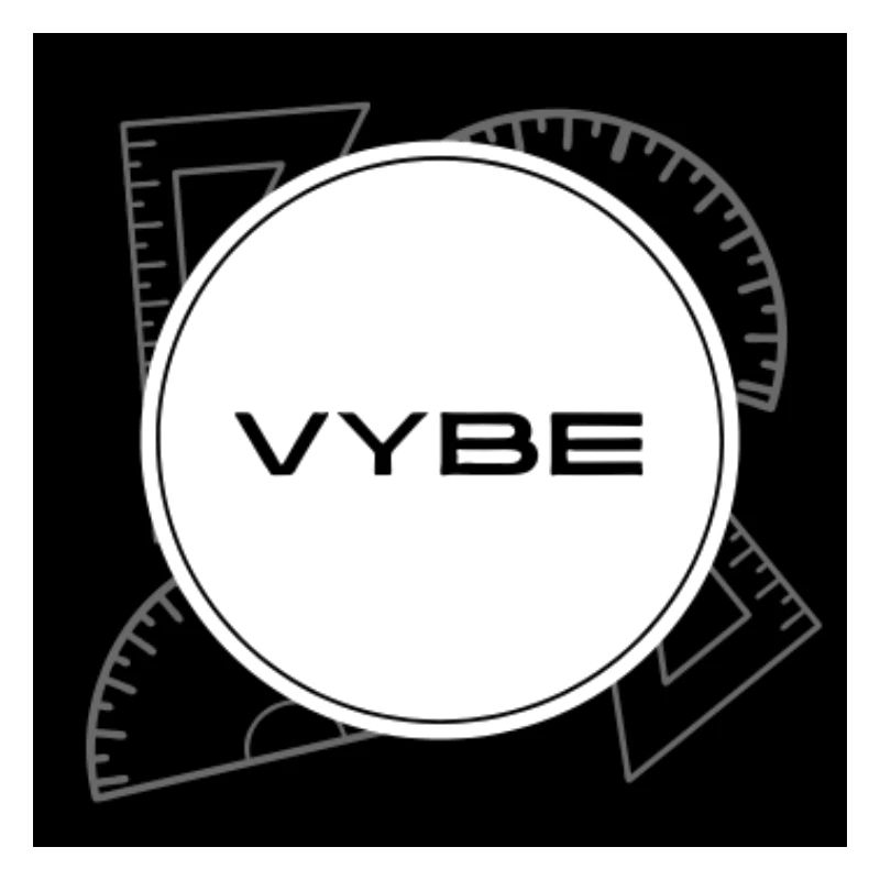 Tech-inspired VYBE graphic design