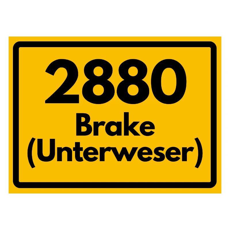 OLD POSTCODE ZIP CODE RETRO 2880 BRAKE UNTERWESER!