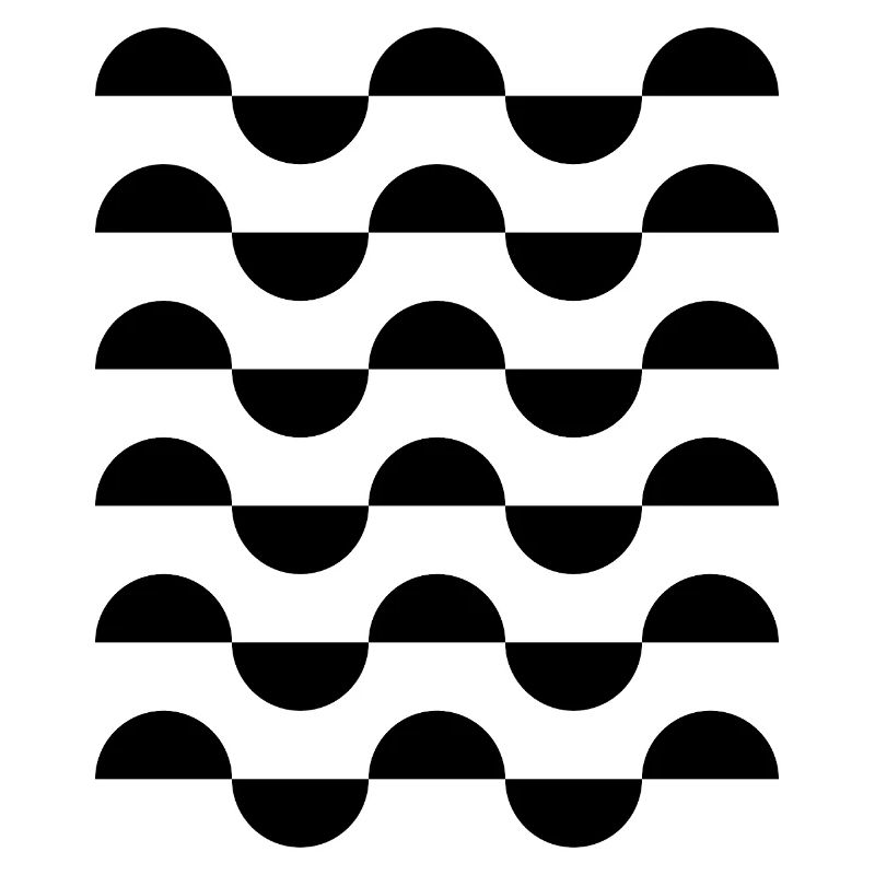geometric wavy circles pattern design