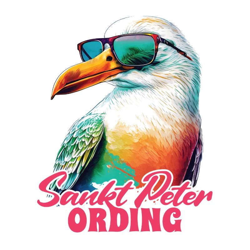 Sankt Peter Ording Urlaub Möwe mit Sonnenbrille