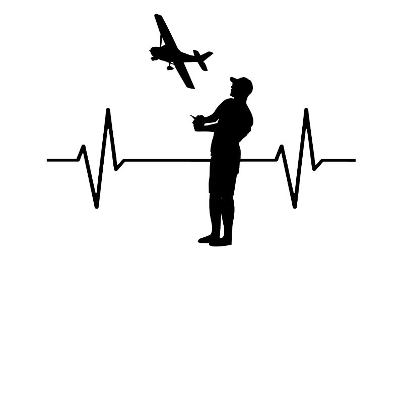Modellflug Modellbauer Flugzeug EKG Linie Geschenk