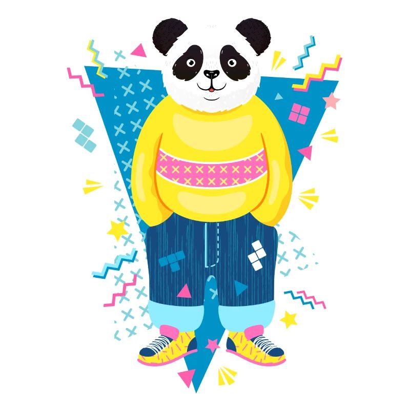 Cool 90s Style Panda
