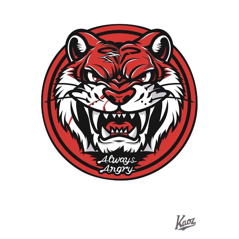 This silly tiger is always angry