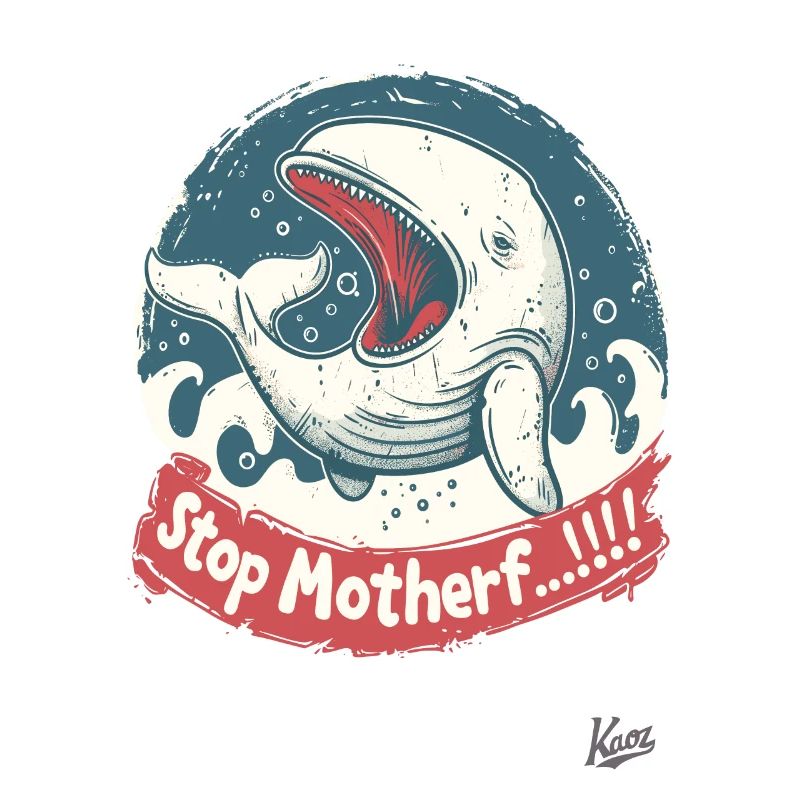 Bedrohte Art: Walfisch, STOP MUTTERF...