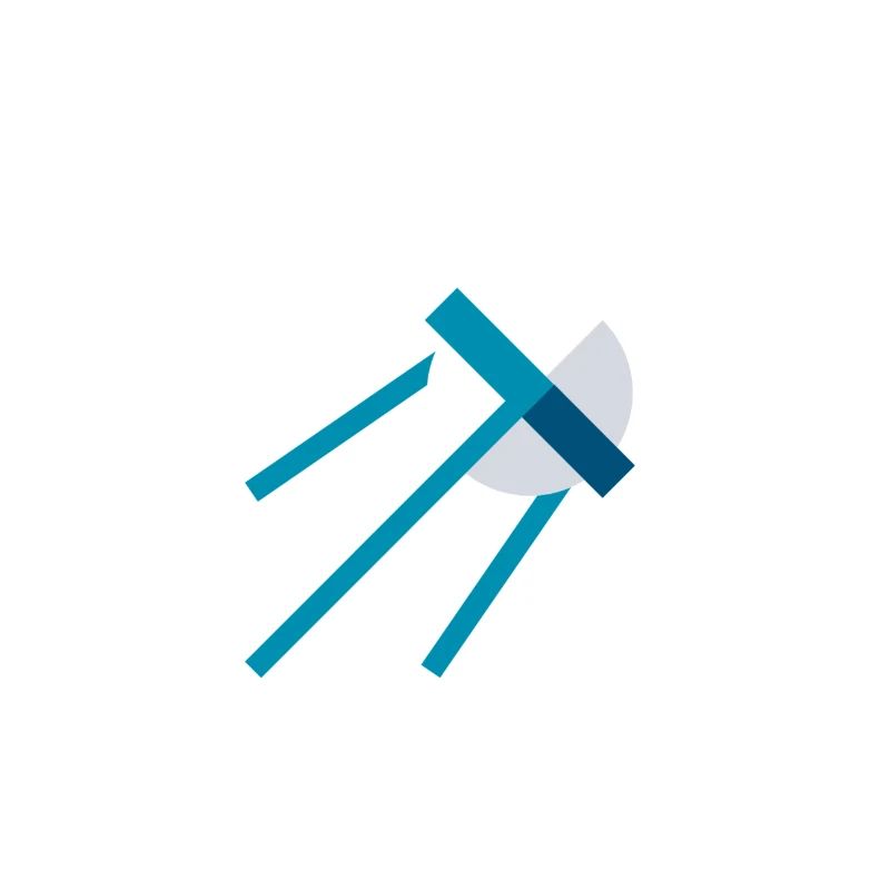 Satellite in Space – Blue Space Icon