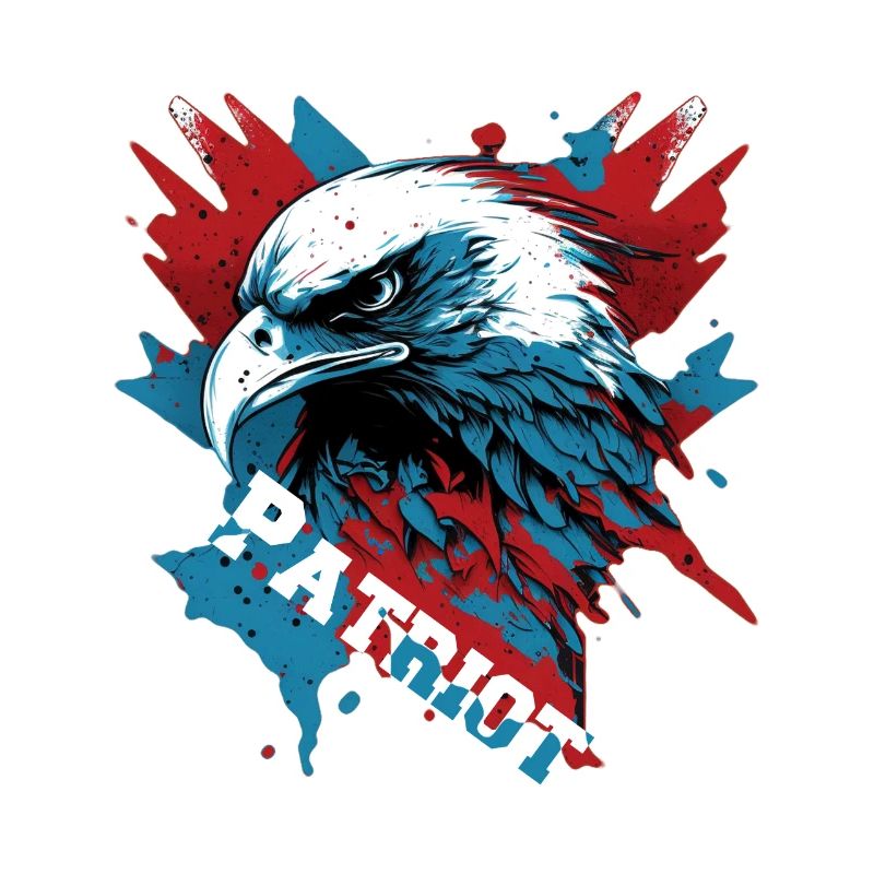 Patriotic eagle with lettering