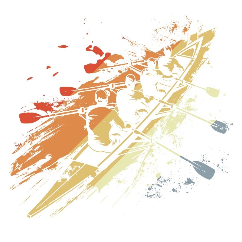 Retro Rowing Team Graphic