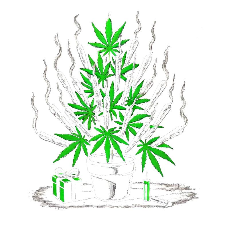 Joint Weed Tree – Creative Cannabis Holiday Design