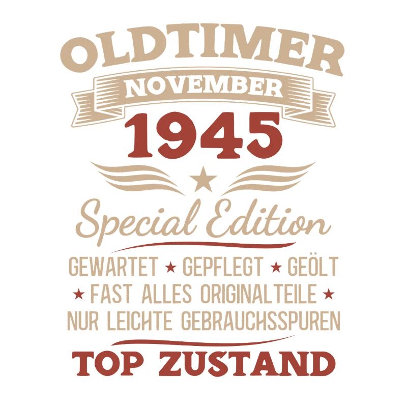 80. Geburtstag Geschenk Oldtimer November 1945