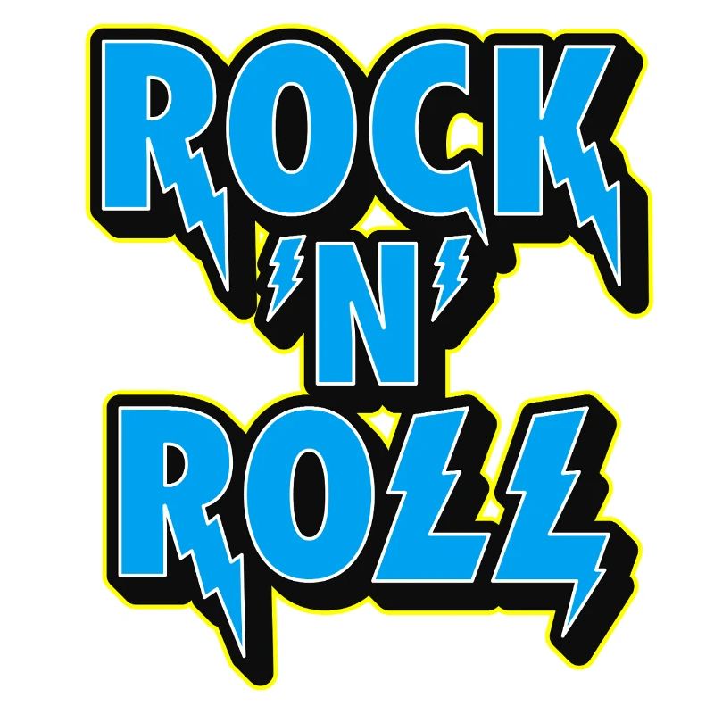 Logo typographique 3D Rock 'N' Roll