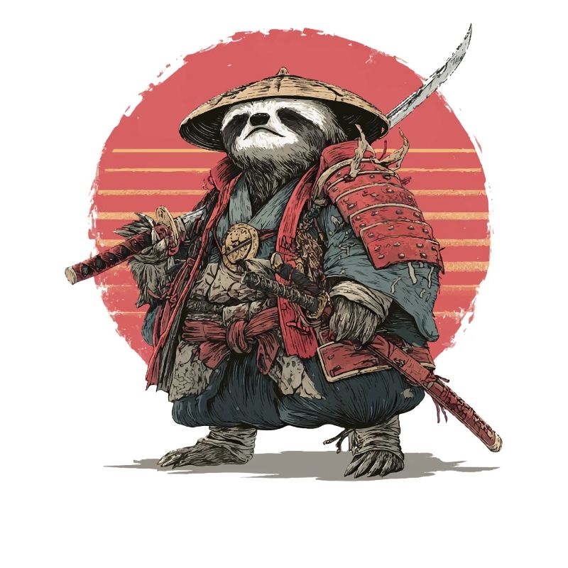 Sloth Samurai in Red Sunset Armor