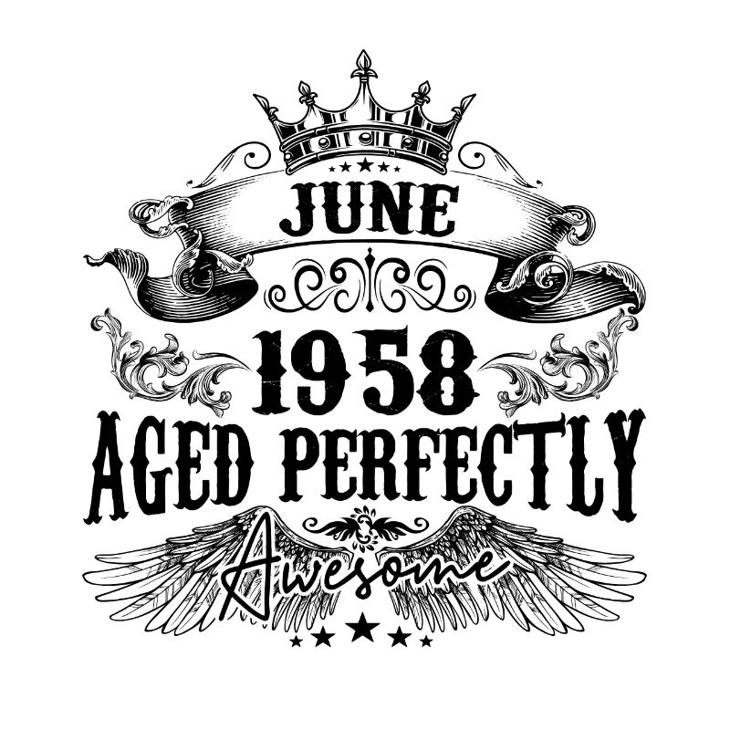 1958| June Aged Perfectly 1958 Geburtstagsgeschenk