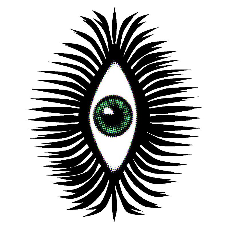 Lucky Amulet Eye Psychedelic Green Vertical