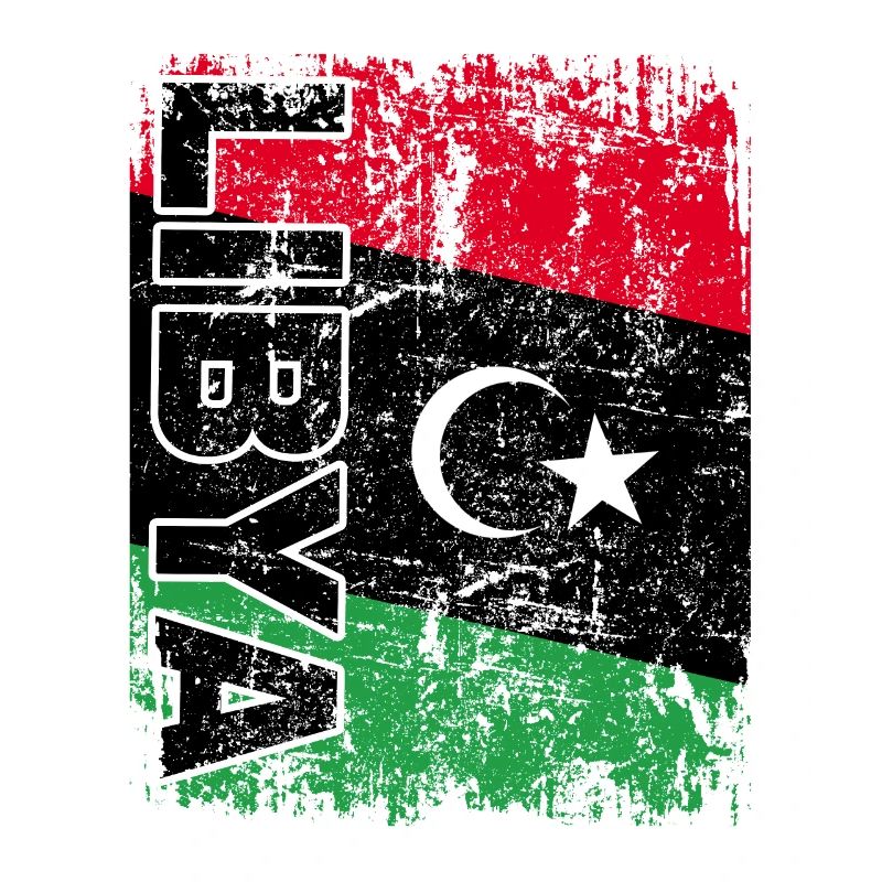 Drapeau de la Libye drapeau libyen Libye Libye retro