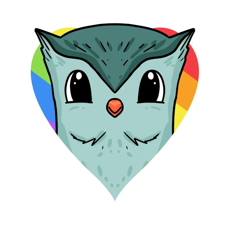 Eule Lgbt Regenbogen Farben