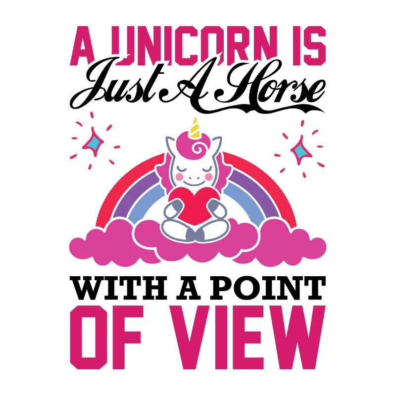 Cheval avec un point de vue Licorne