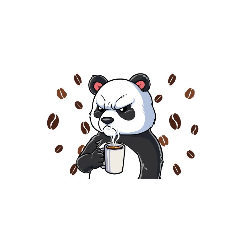 Ich Hatte Nachtschicht Kaffee Panda