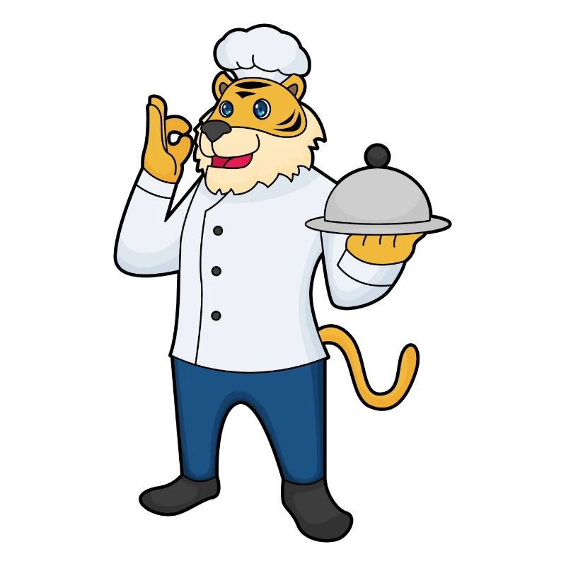 Tiger Chef's Hat Serving Platter