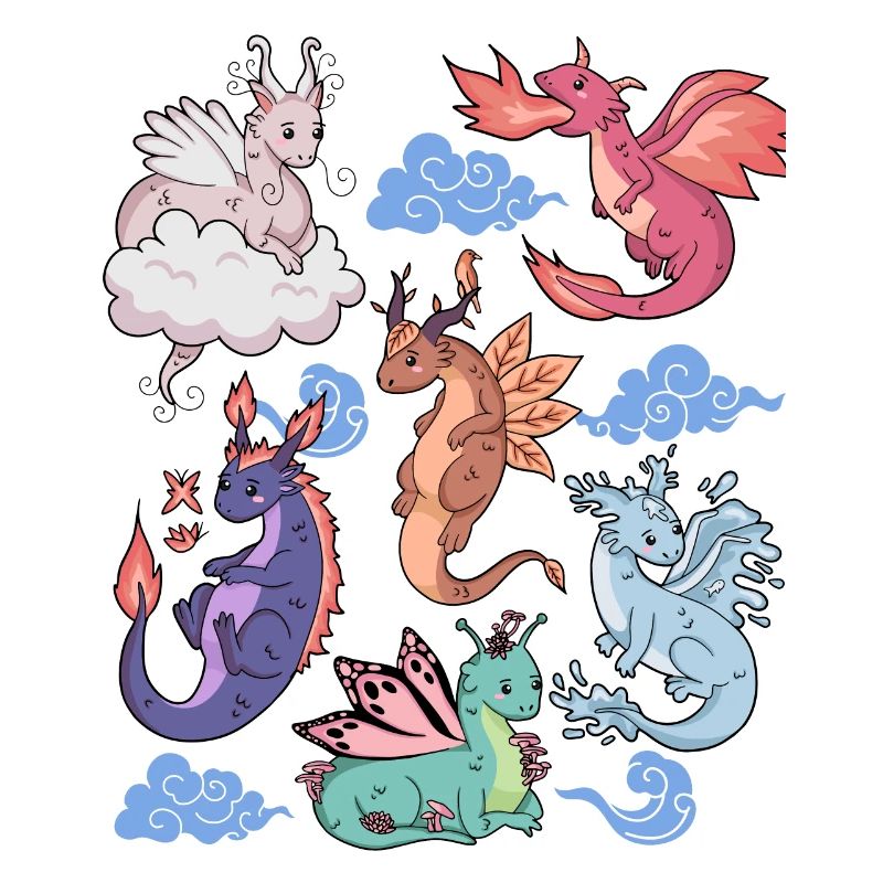 Flight of Dragons Cute Elemental Mythical