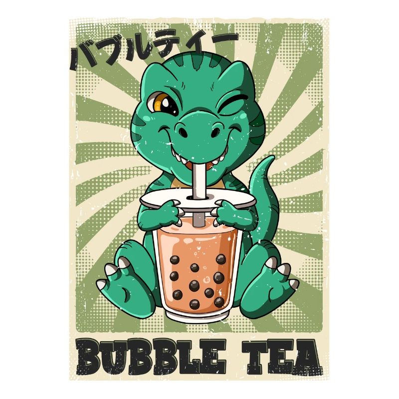 Boba Tea T-rex Bubble Tea