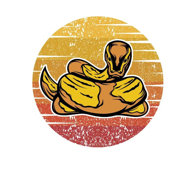 Retro Python Schlange Schuppenkriechtiere Banana