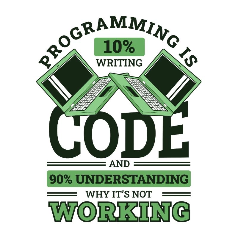 Programming 10% Writing 90% Not Working Coder